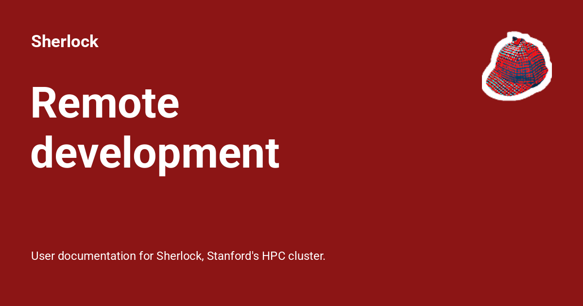 Remote development - Sherlock